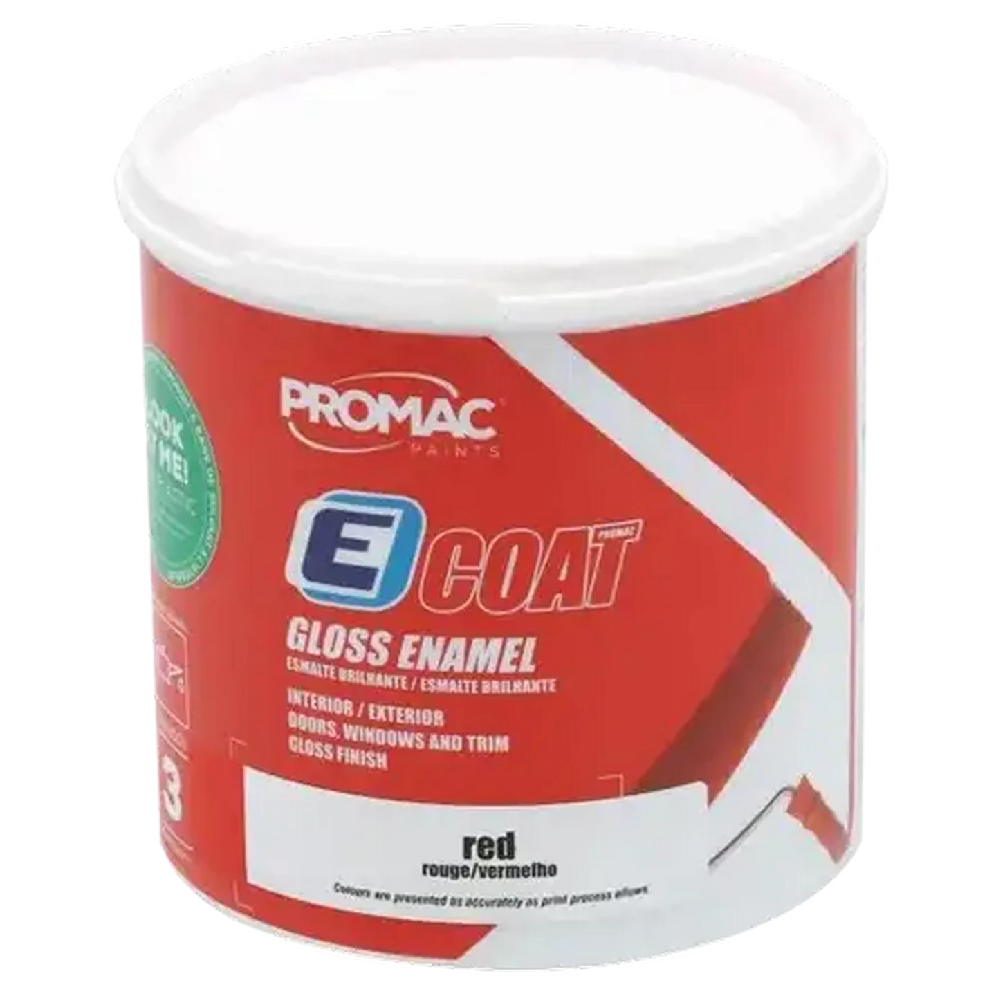 Image of Promac Paints ECoat Gloss Enamel Red Paint 1L