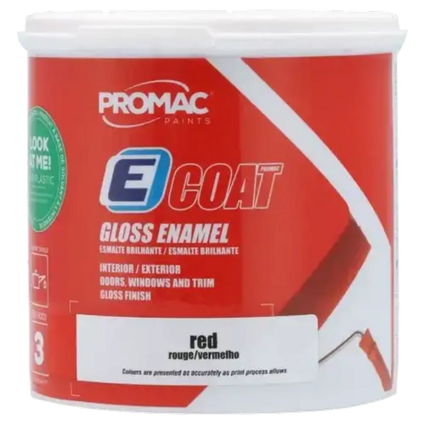 Image of Promac Paints ECoat Gloss Enamel Red Paint 1L