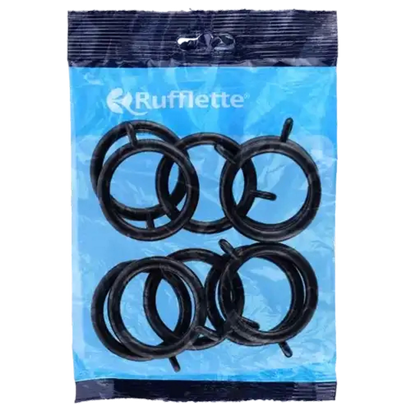 Image of Rufflette Black Plastic Rings 53mm