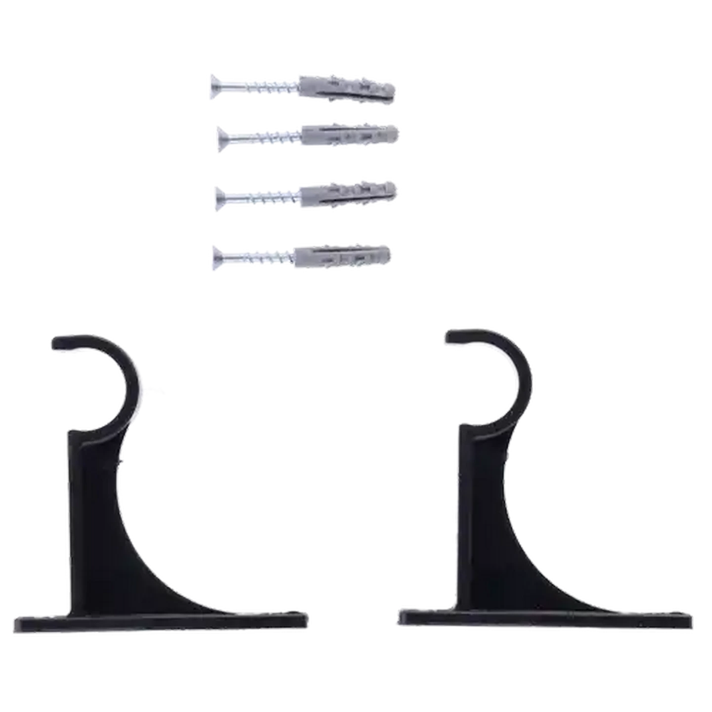 Image of Rufflette Black Plastic Single Bracket 25mm
