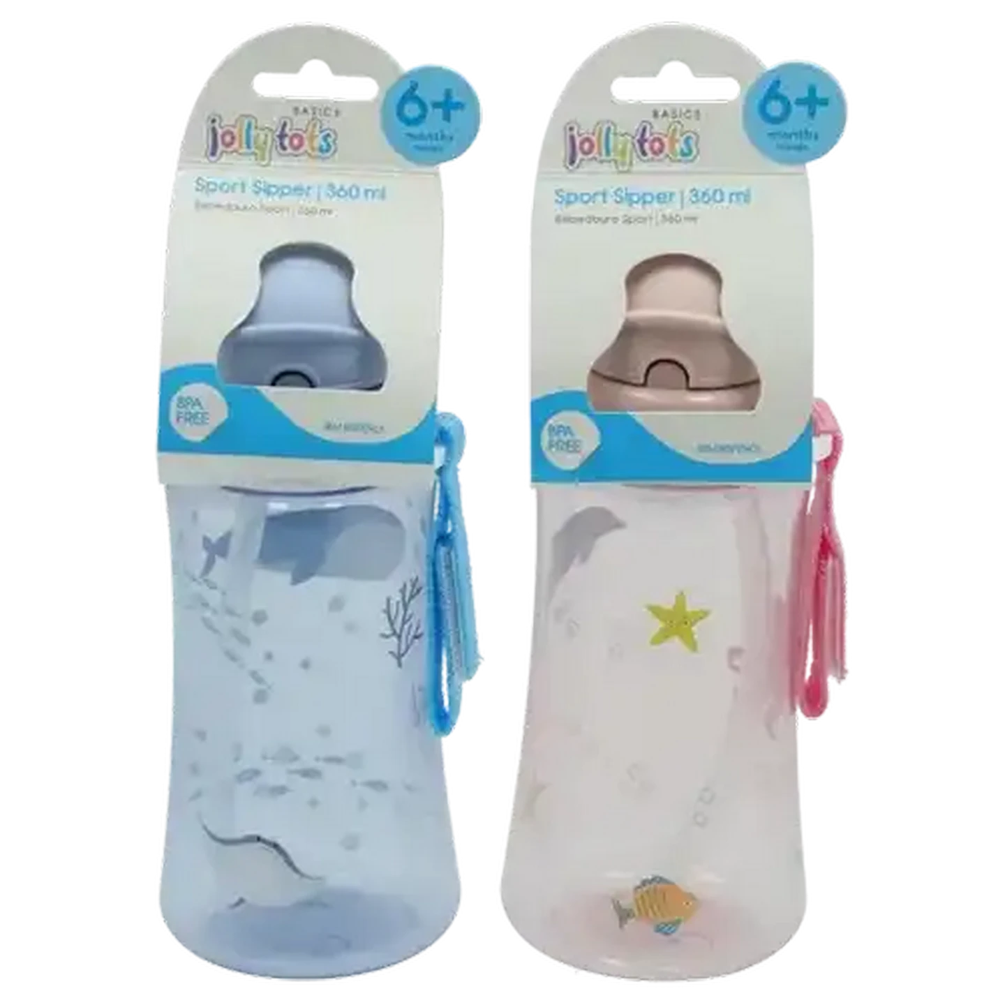 Image of Jolly Tots Brights Clip & Go Sport Sipper 6 Months + (Design May Vary)