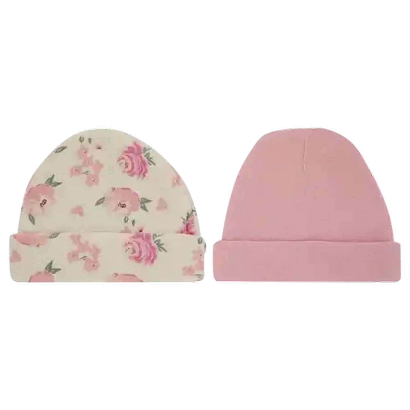 Image of Jolly Tots Newborn Basics Baby Caps 2-Pack (Design May Vary)