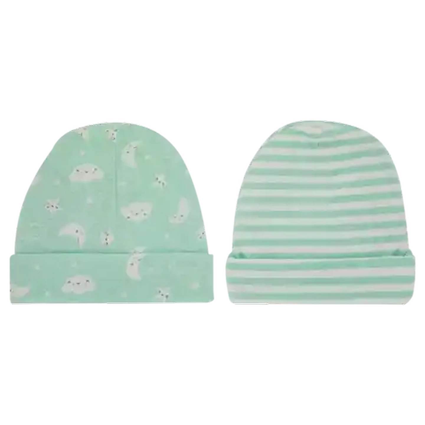 Image of Jolly Tots Newborn Basics Baby Caps 2-Pack (Design May Vary)