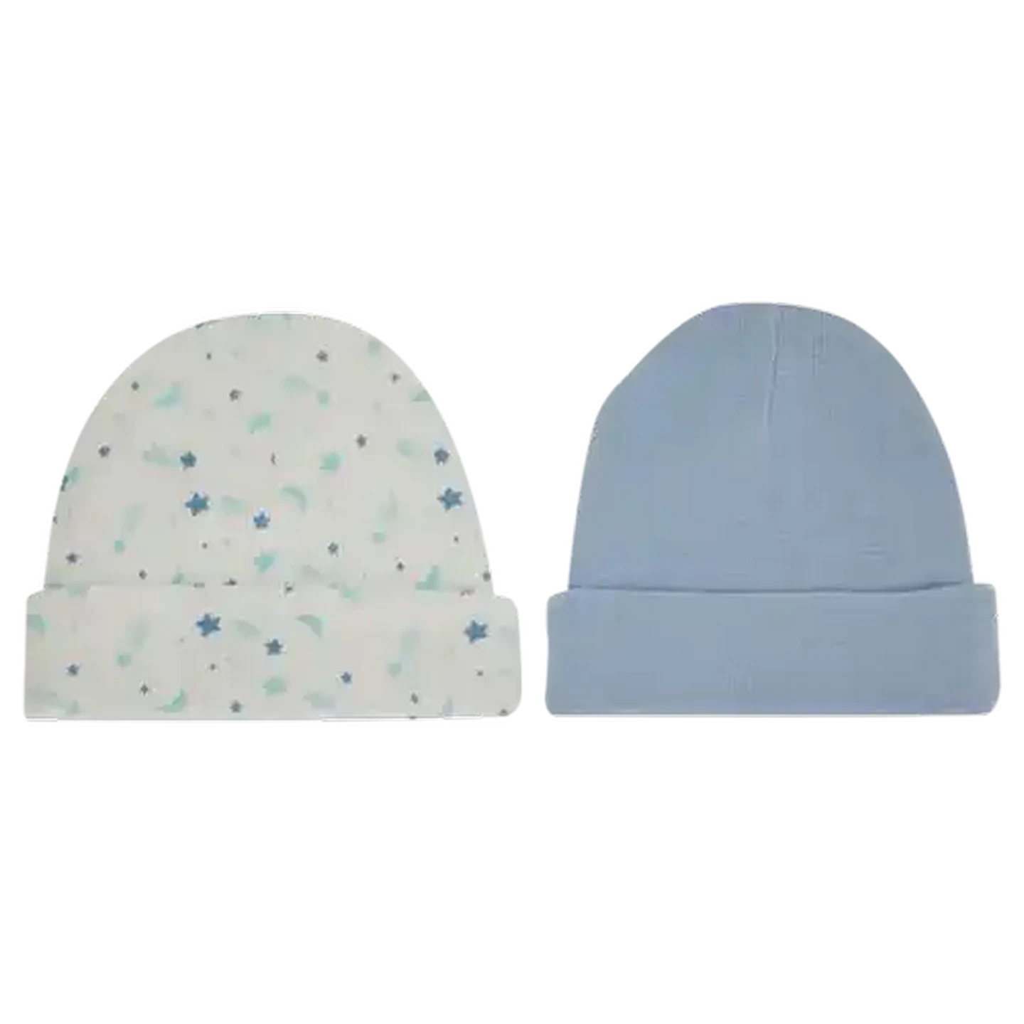 Image of Jolly Tots Newborn Basics Baby Caps 2-Pack (Design May Vary)