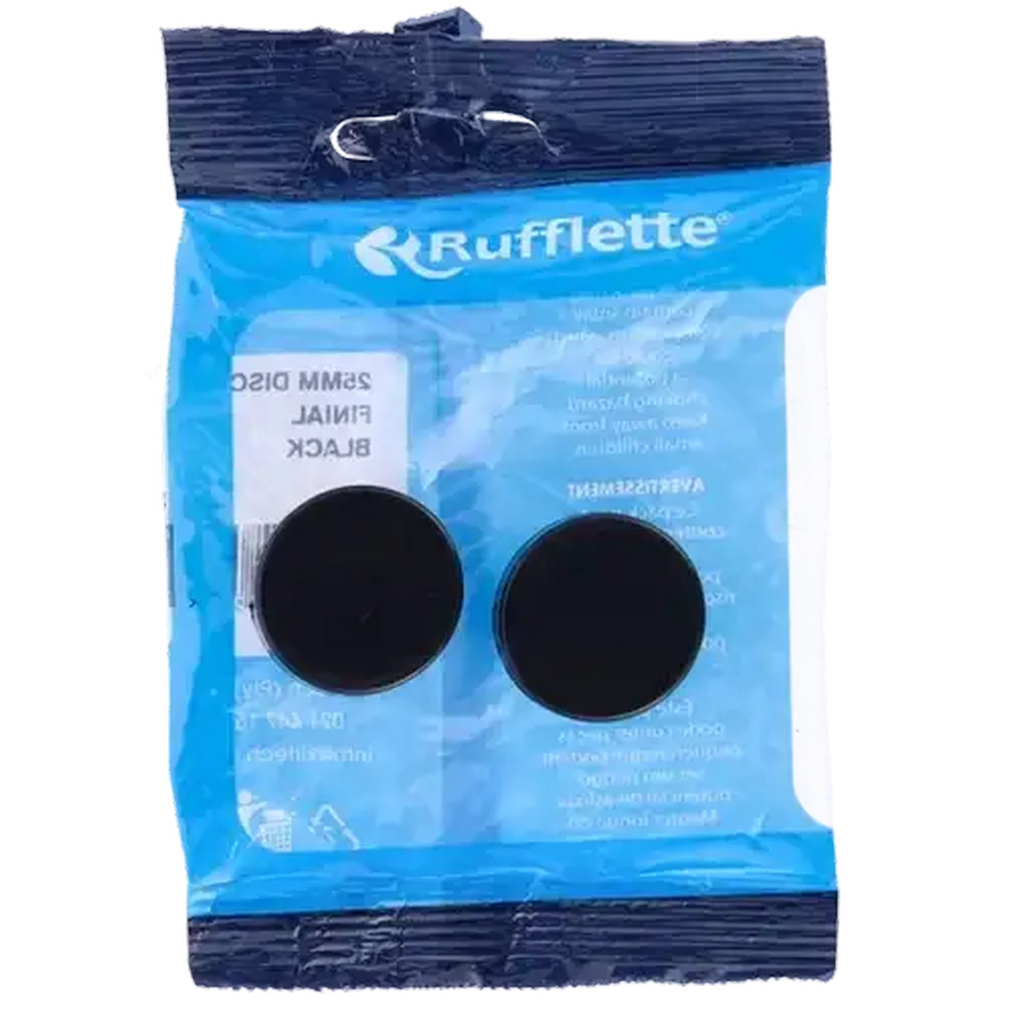 Image of Rufflette Black Plastic Discs Finial 25mm