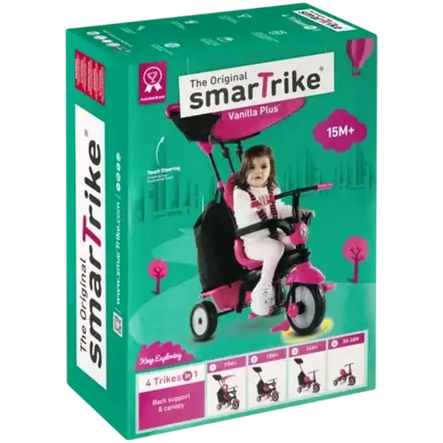 Checkers Sixty60 | smarTrike Vanilla Plus Pink 4-In-1 Toddler Tricycle
