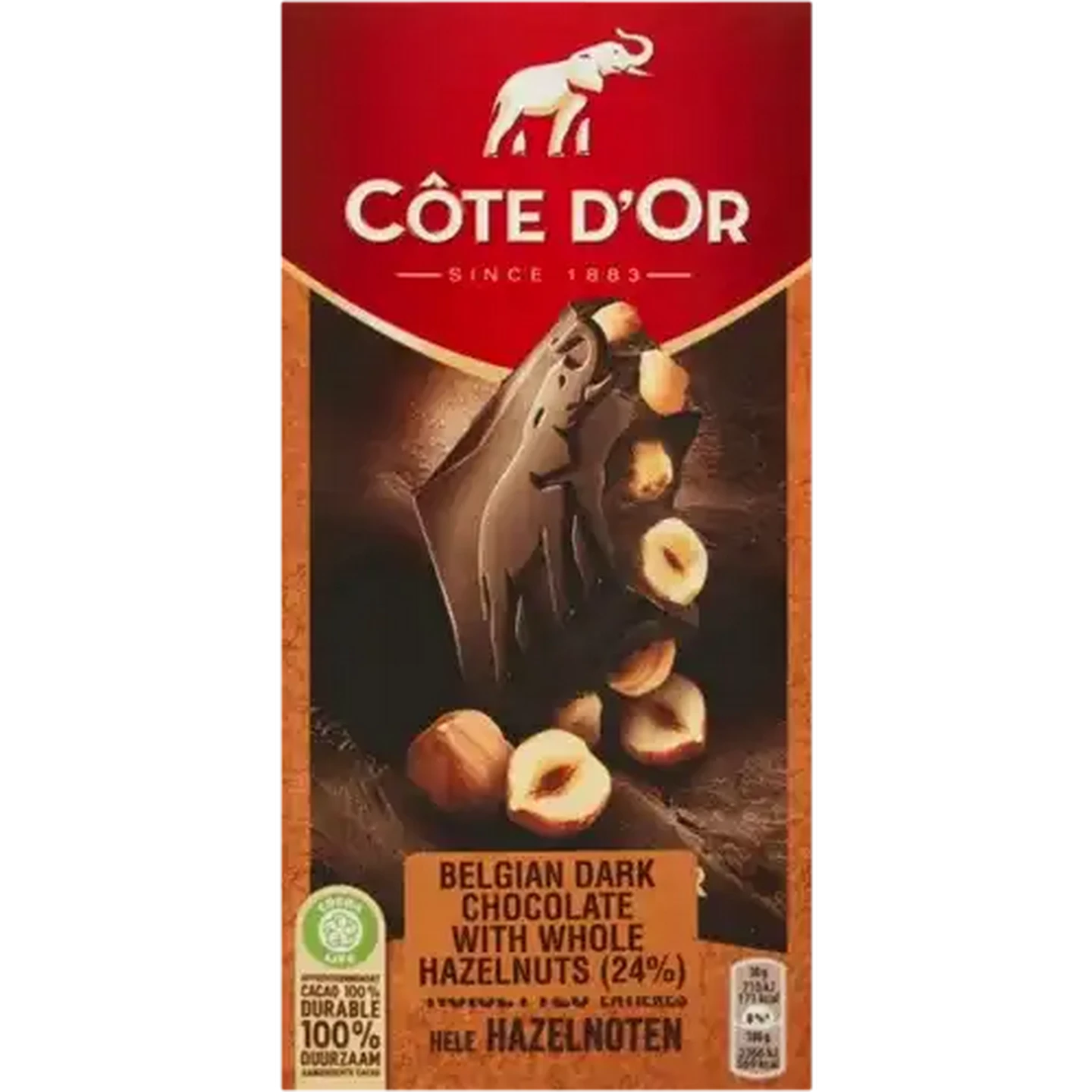 ちょこページ Checkers Sixty60 | Côte d'Or Hazelnuts Belgian Dark Chocolate 180g
