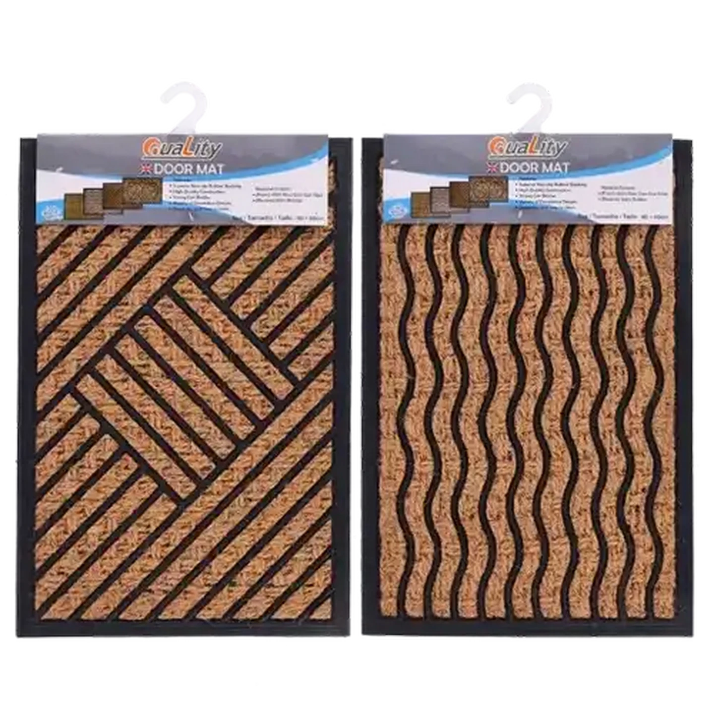 Image of Quality Rubber Coil Door Mat 40 x 60cm (Design May Vary)
