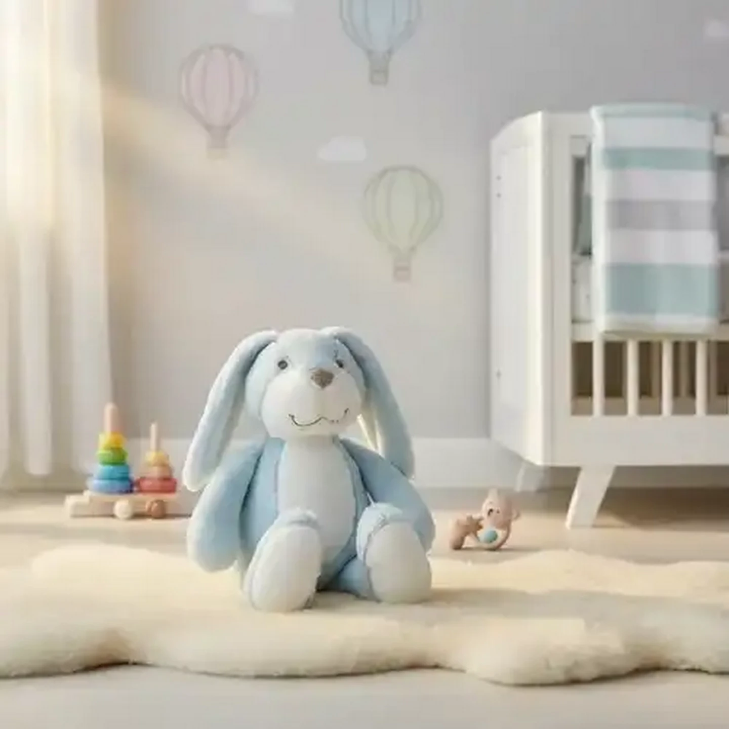 Image of Jolly Tots Blue Bunny Plush Toy