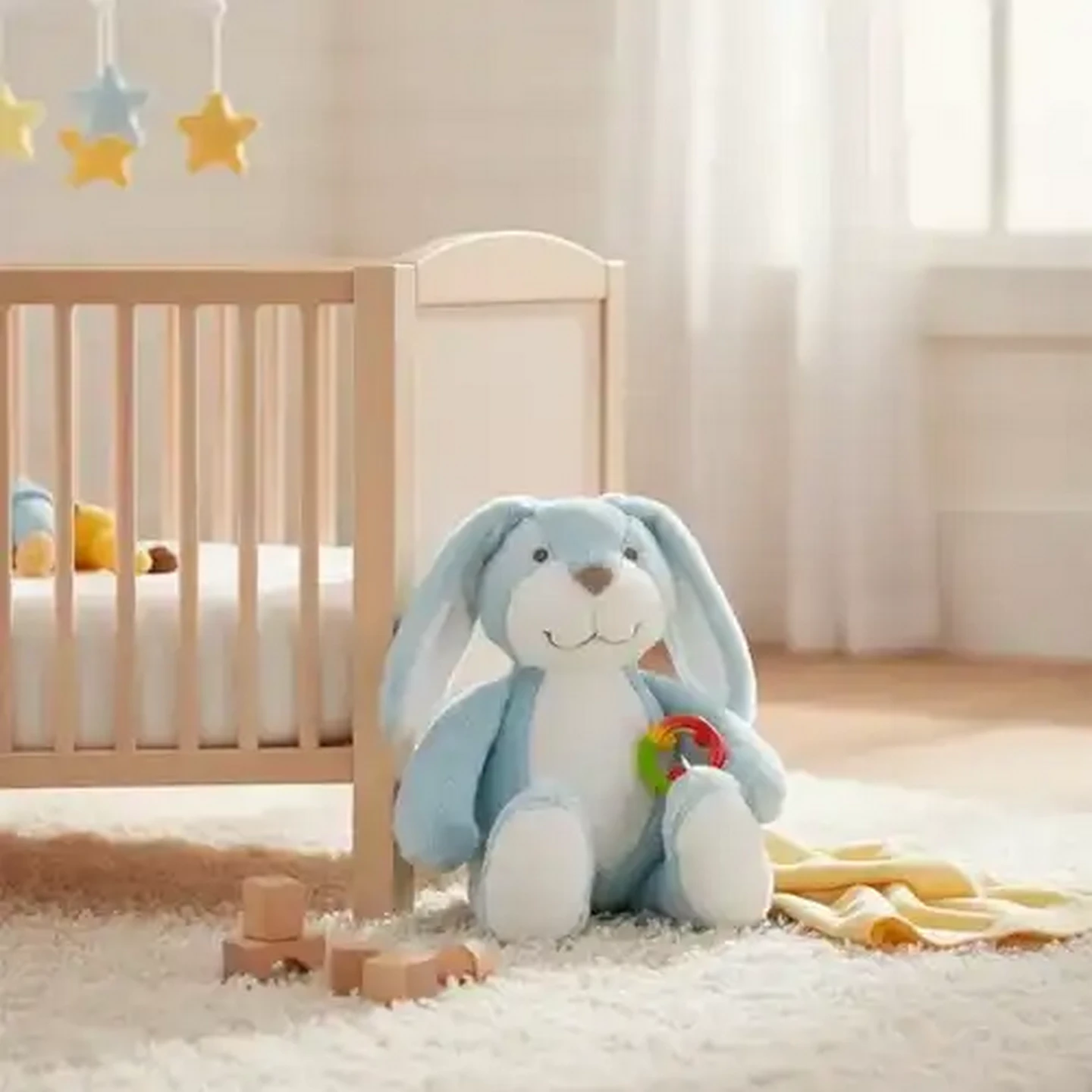 Image of Jolly Tots Blue Bunny Plush Toy