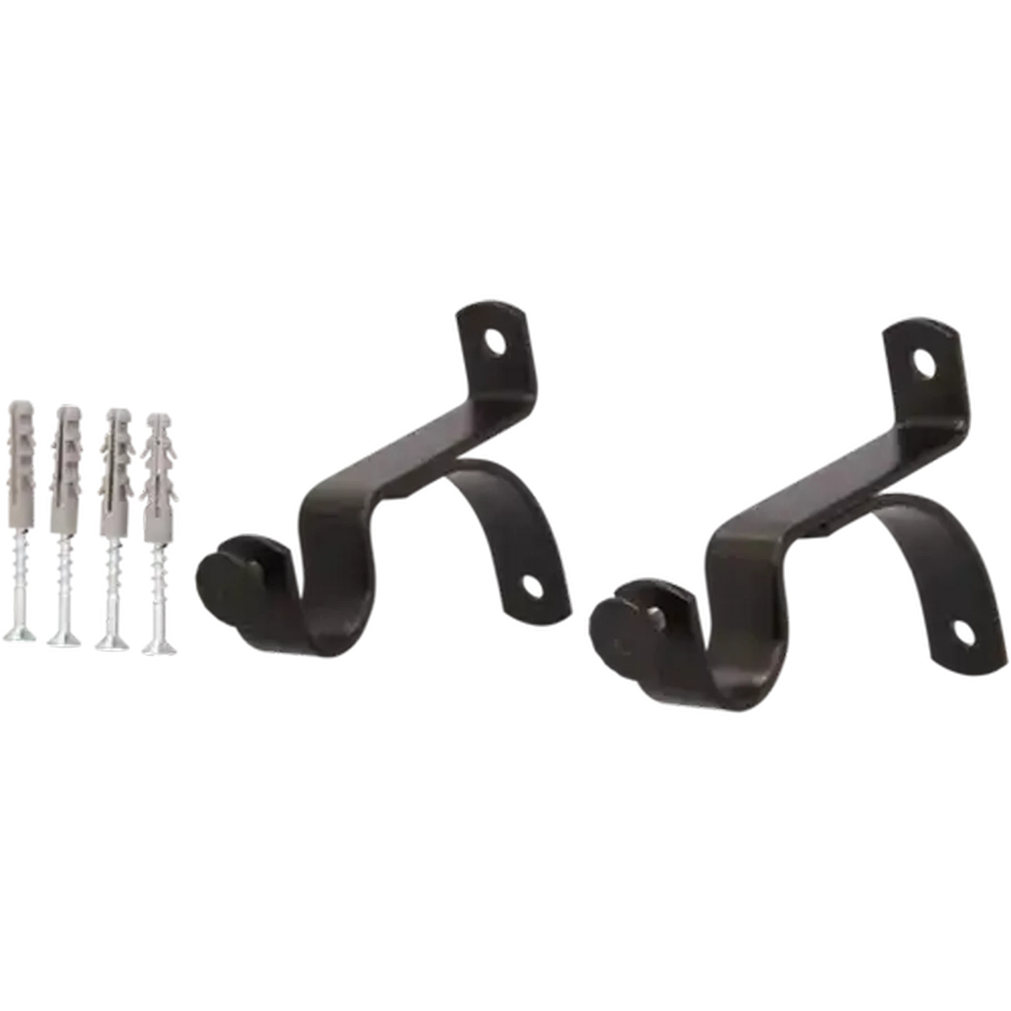 Image of Rufflette Black Flat Steel Bracket 25mm