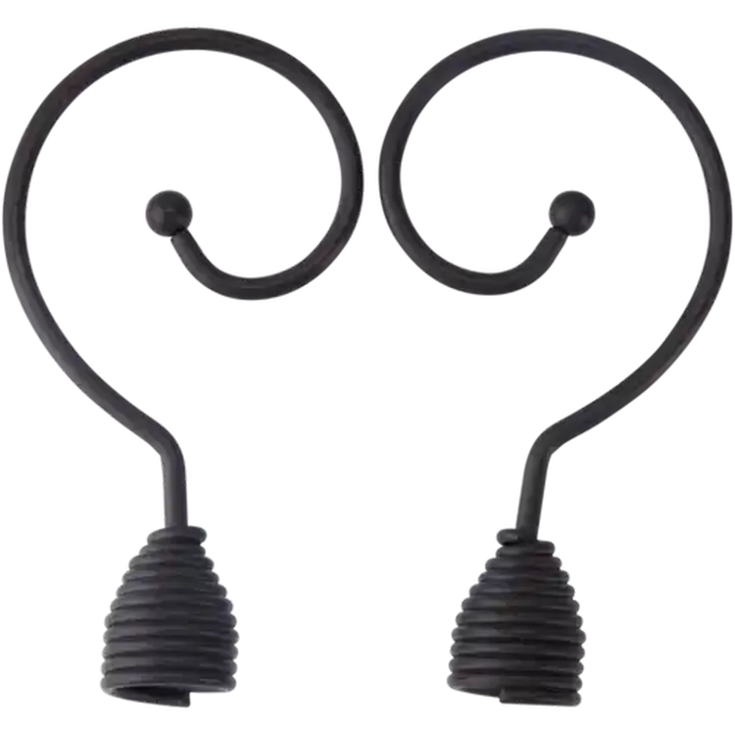 Image of Rufflette Black Steel Finial Scroll 25mm