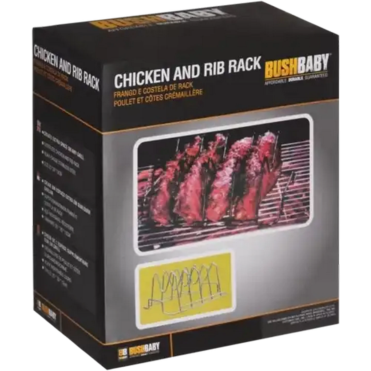 Image of Bush Baby Chicken & Rib Braai Rack 25 x 20 x 13cm