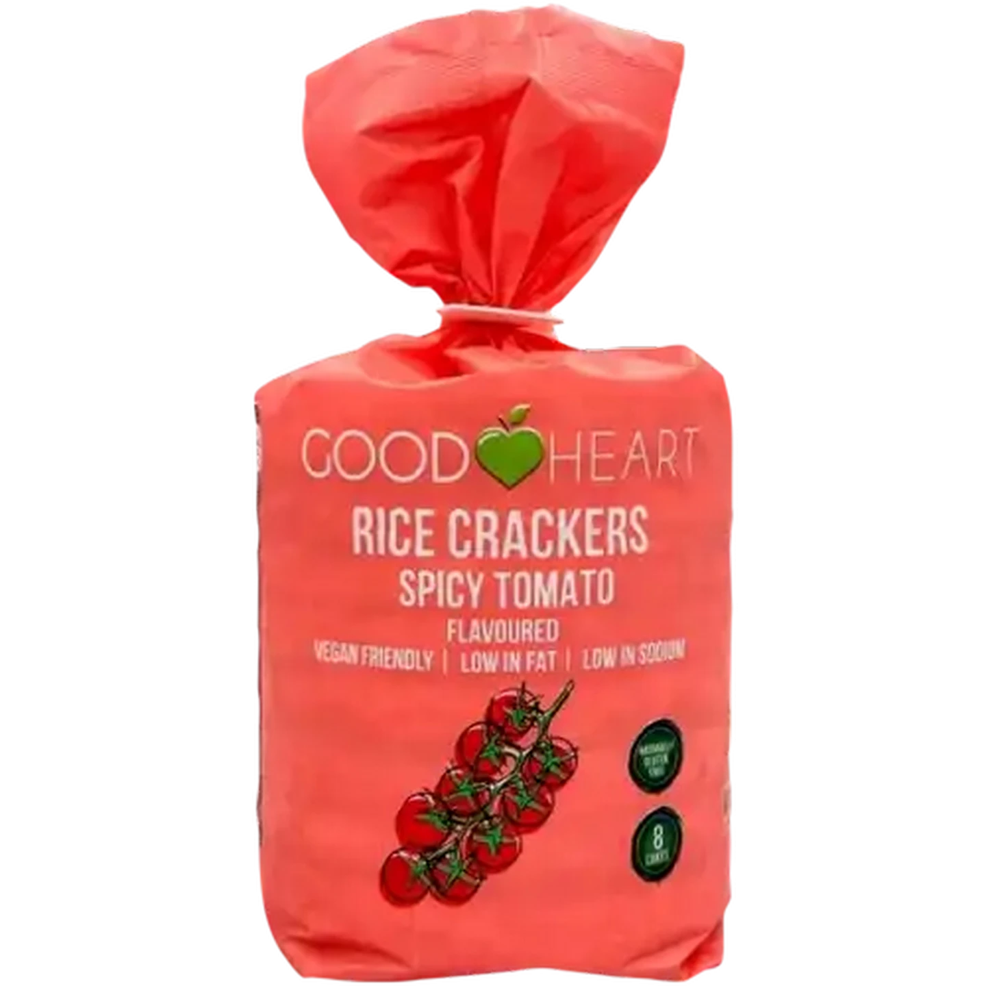 Image of Good Heart Spicy Tomato Flavoured Rice Crackers 8 Pack