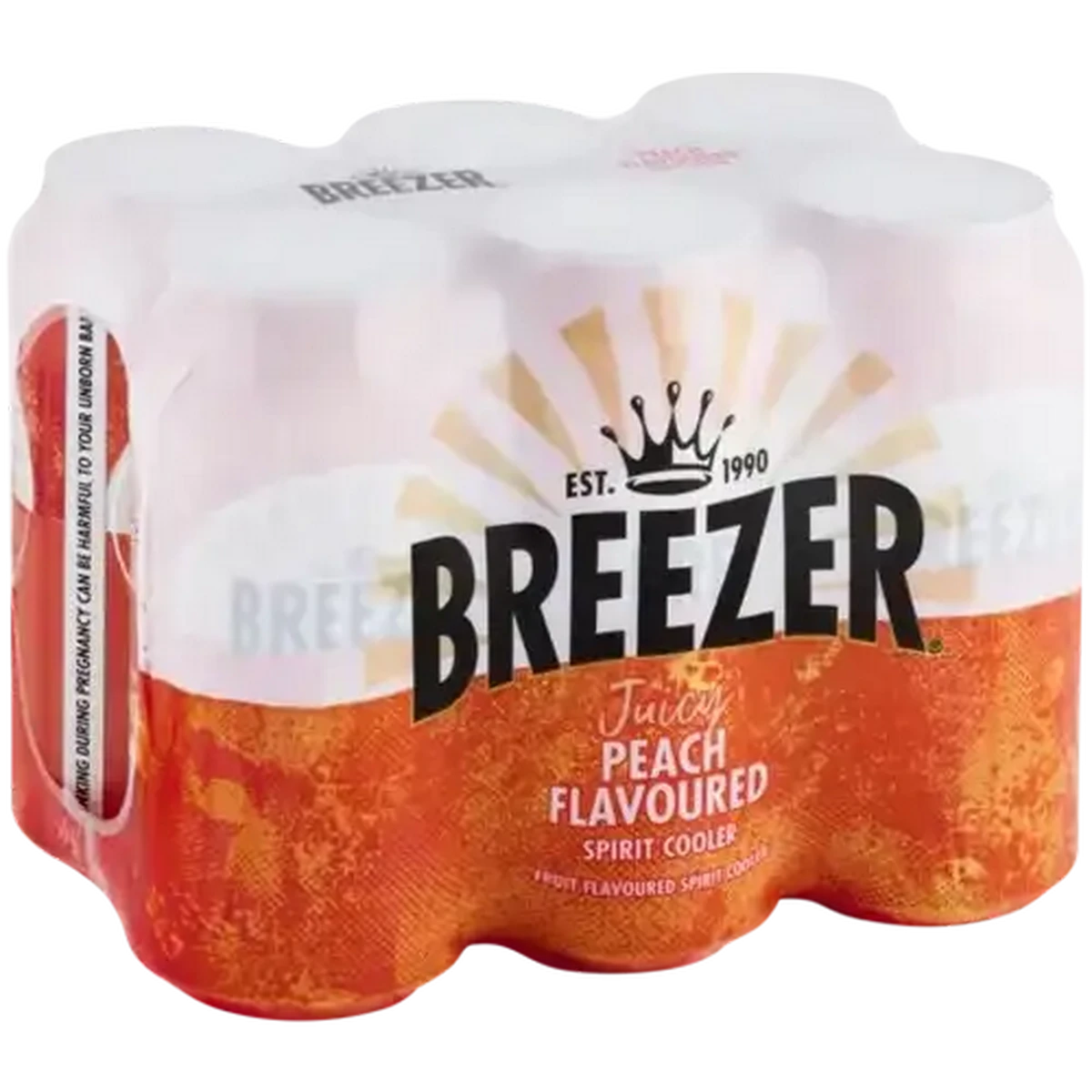 Checkers Sixty60 | Breezer Peach Flavour Spirit Cooler Cans 6 x 440ml