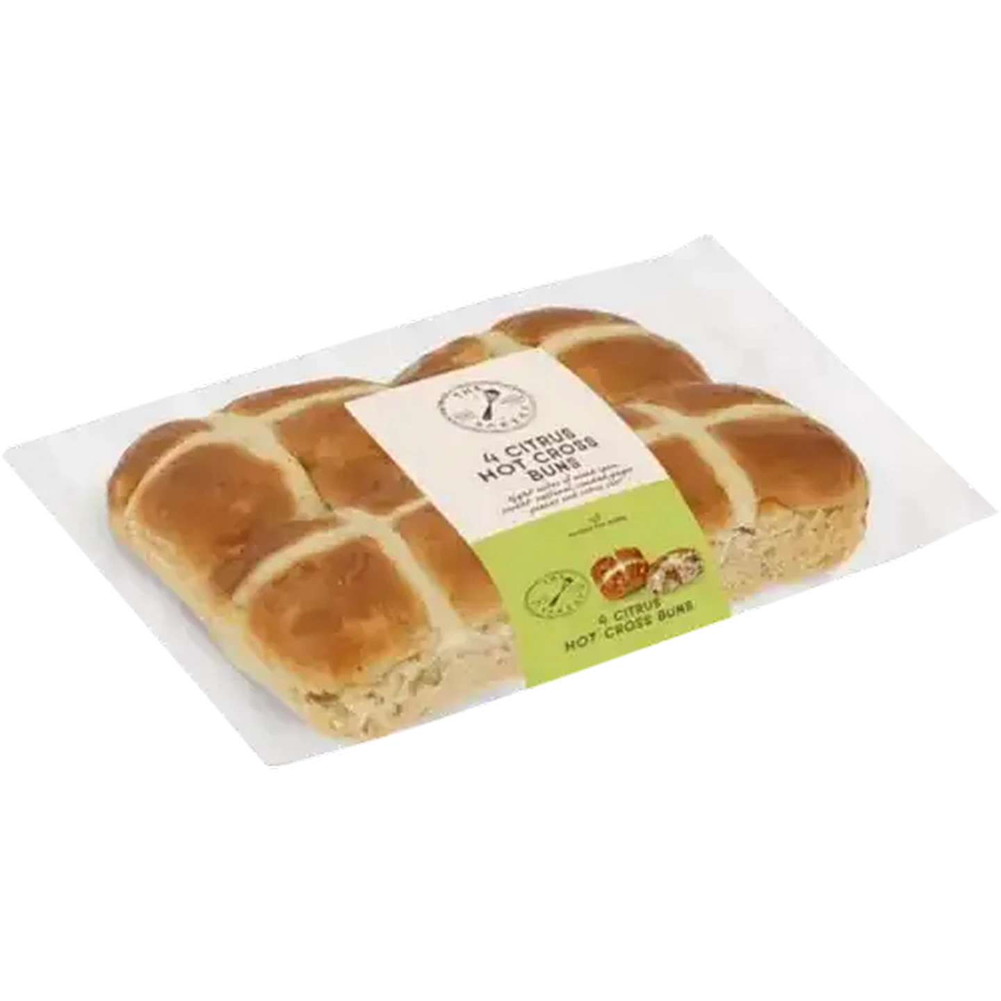 Image of The Bakery Citrus Hot Cross Buns 4 Pack