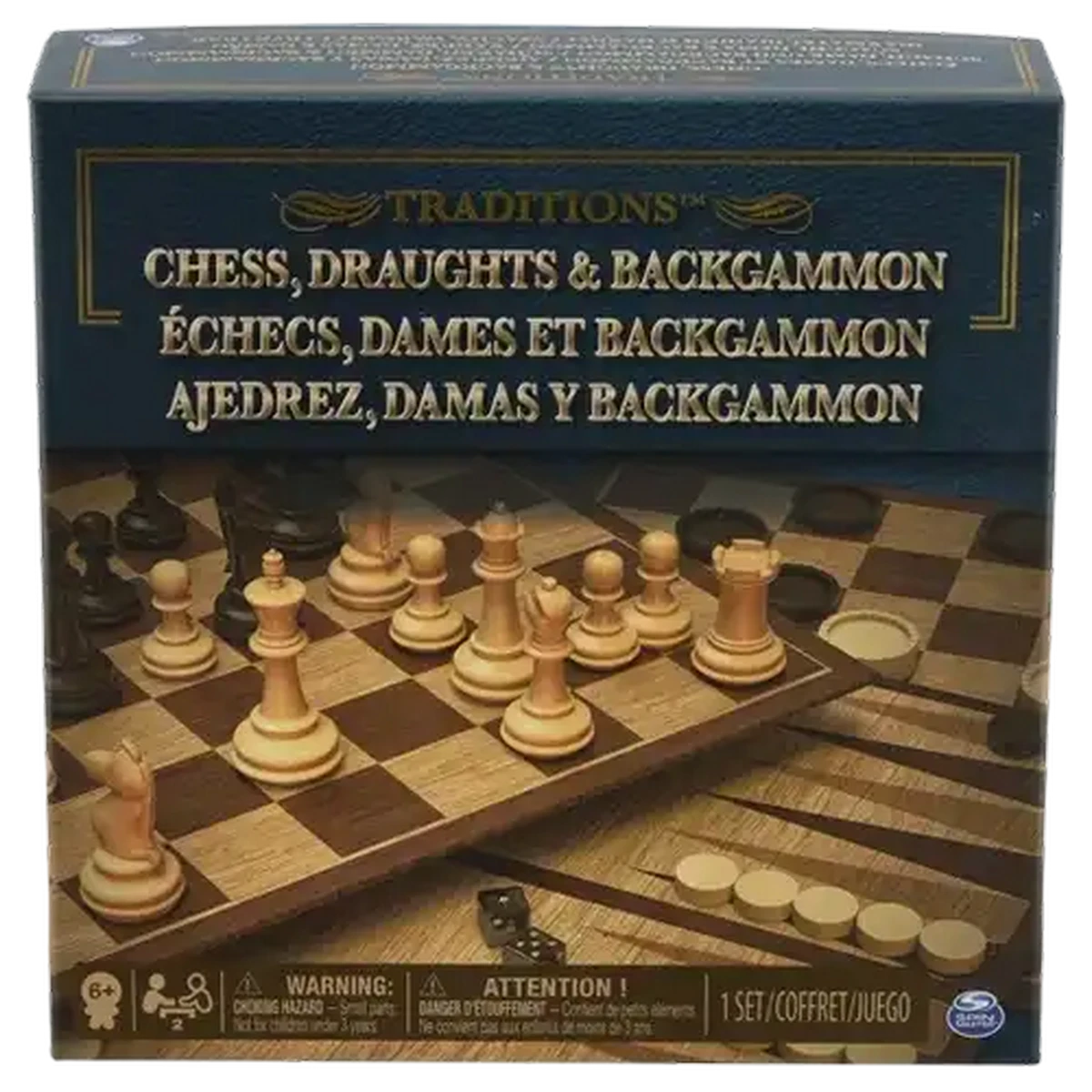 モンドセレクション　B.Dセット Checkers Sixty60 | Spin Master Traditions Chess, Backgammon