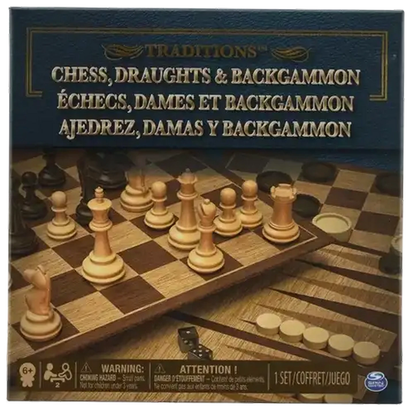 トランプ Matin Games Greetings Checkers Sixty60 | Spin Master Traditions Chess, Backgammon