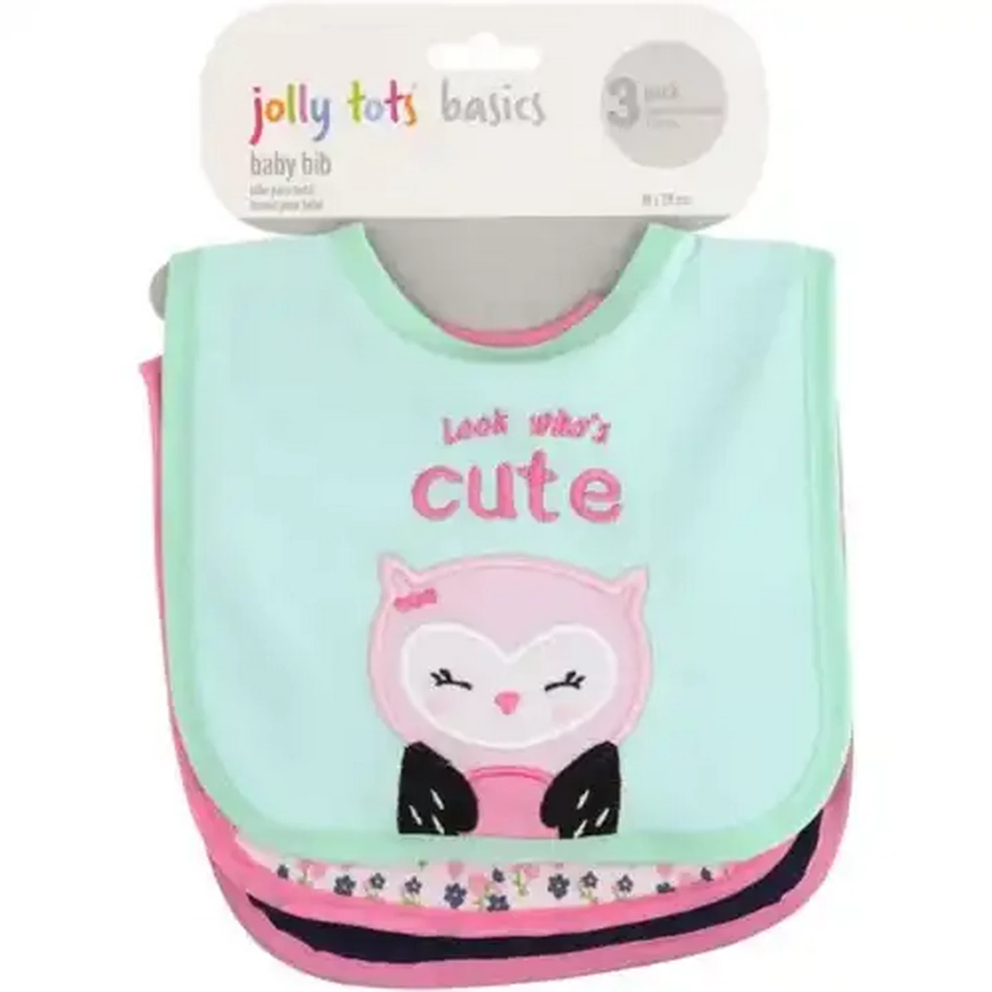 Image of Jolly Tots Basics Baby Bibs 3 Pack (Design May Vary)
