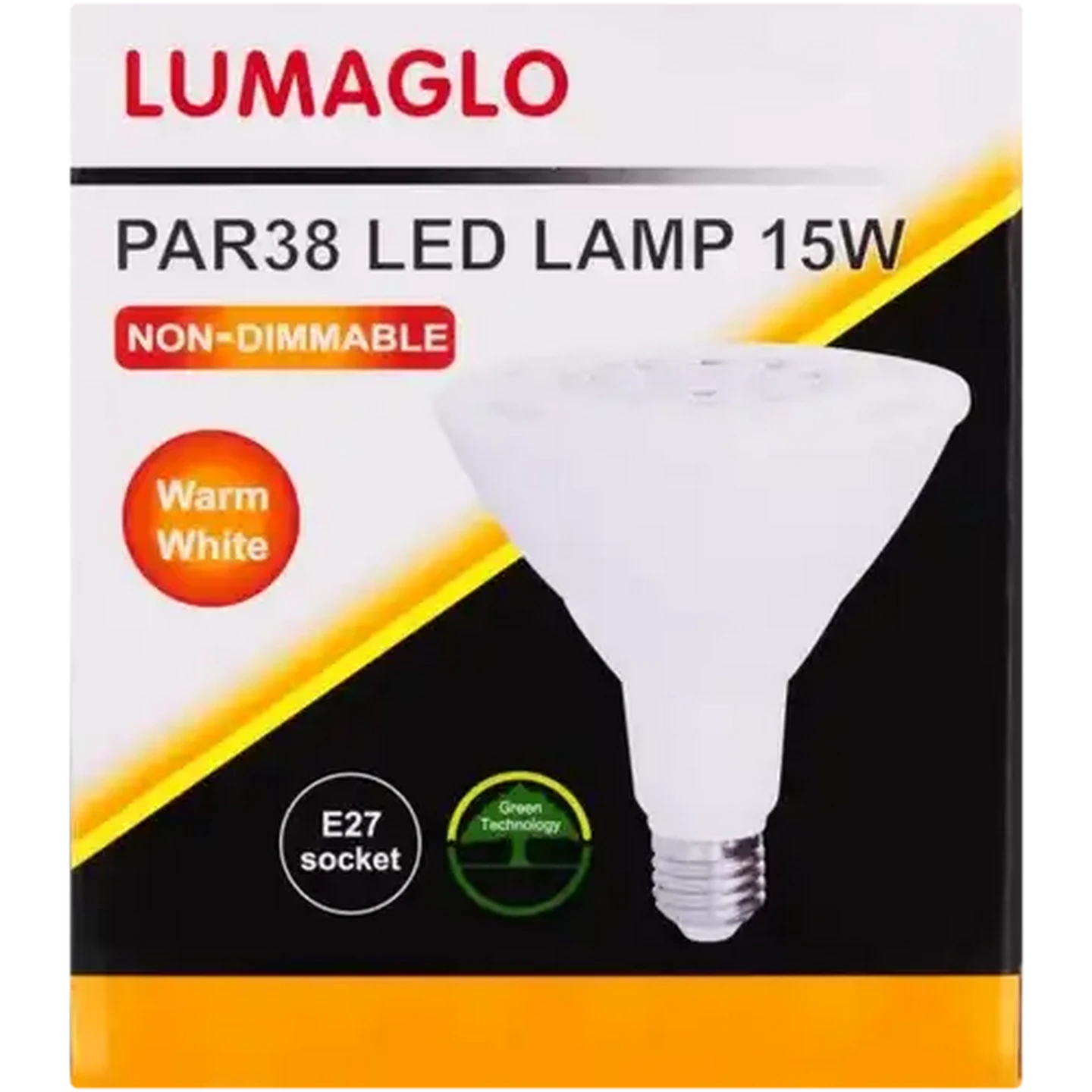 Image of Lumaglo Warm White PAR38/E27 Non-Dimmable LED Screw-in Globe 15W