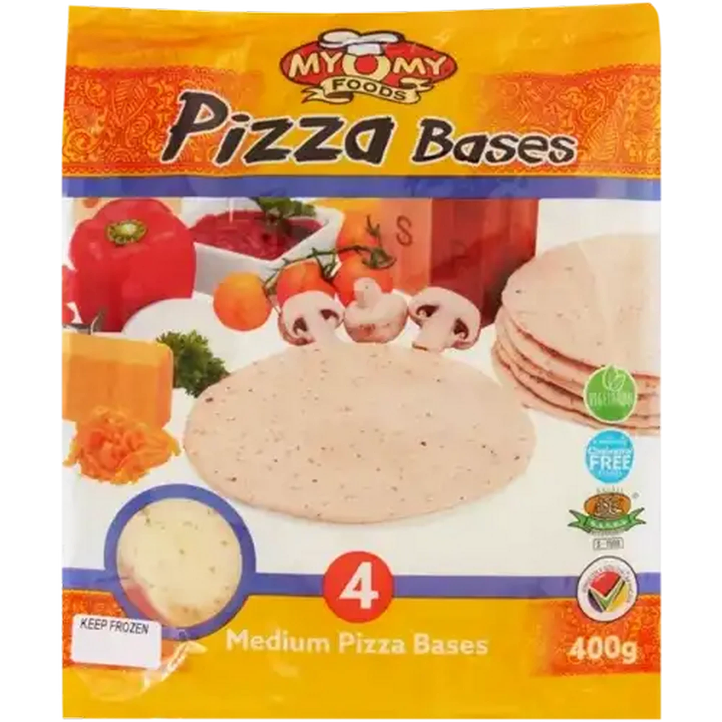 Checkers Sixty60 | MyOMy Foods Medium Frozen Medium Pizza Bases 4 Pack