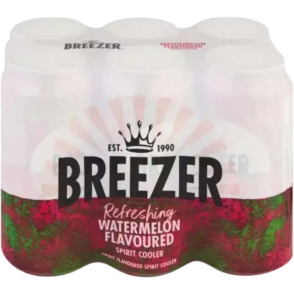 Checkers Sixty60 | Breezer Watermelon Flavour Spirit Cooler Cans 6 x 440ml
