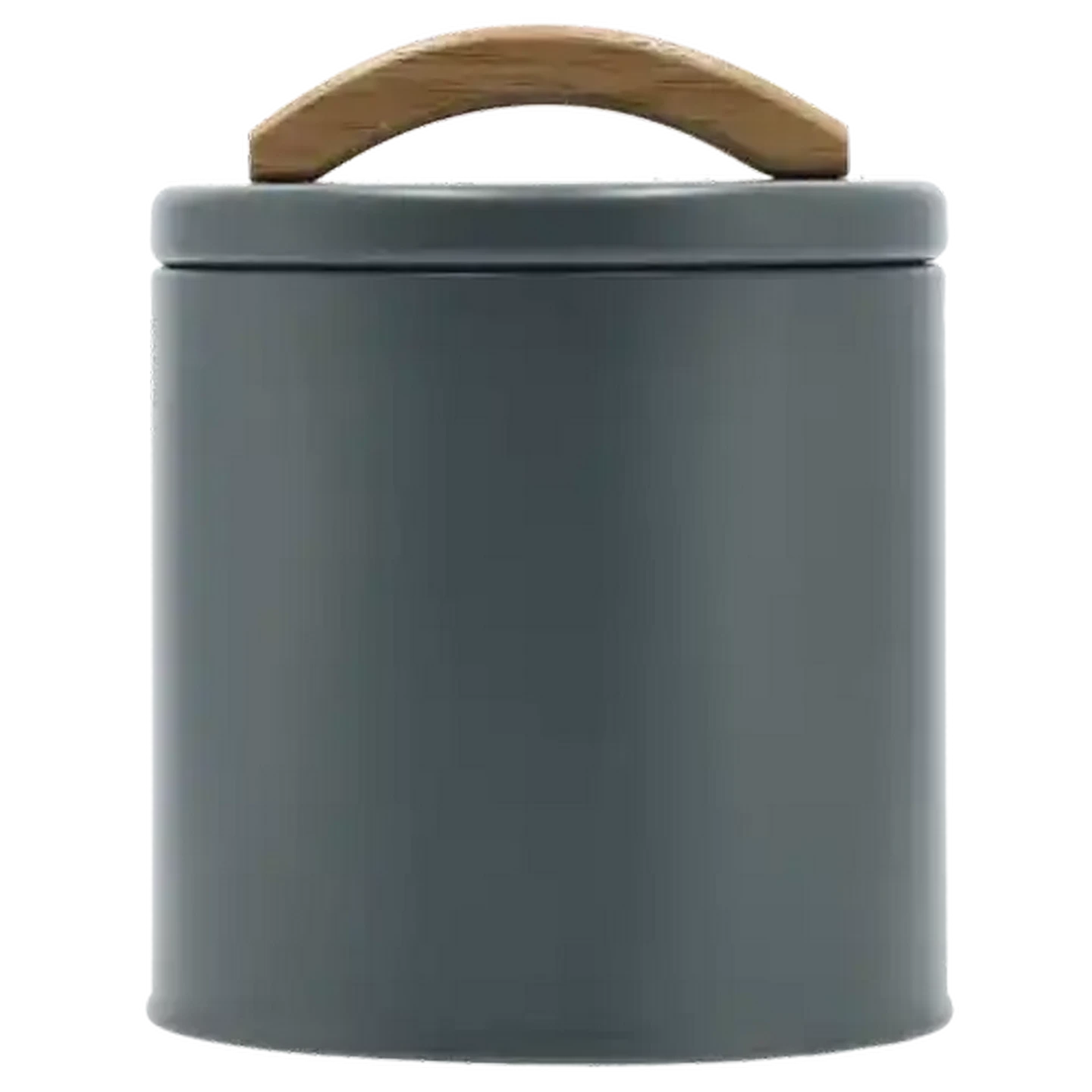Image of Modern Small Wood Handle Canister 11.3 x 13.7cm