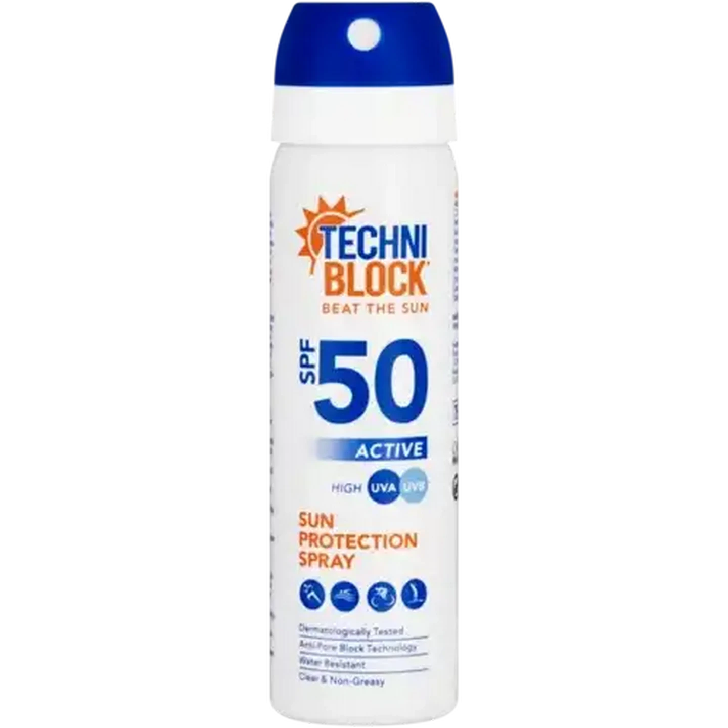 Image of Techniblock SPF 50 Active Sun Protection Spray 75ml