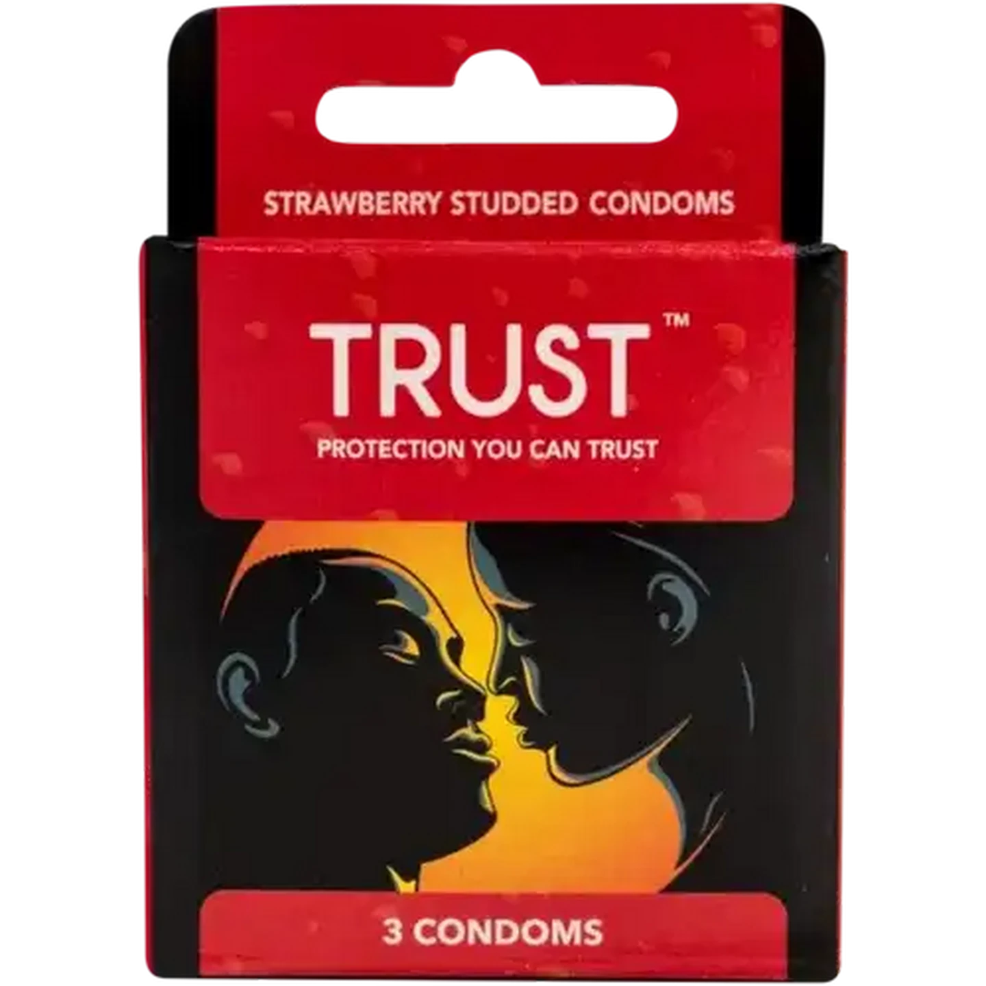 Image of Trust Strawberry Studded Condoms 3 Pack