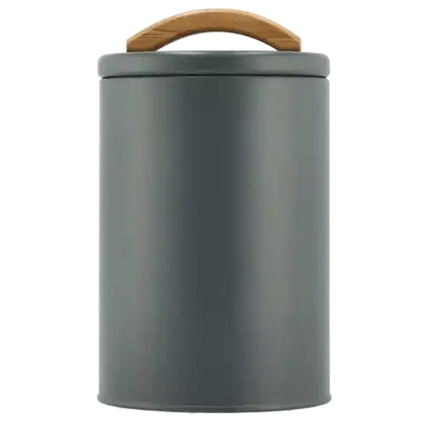 Image of Modern Medium Wood Handle Canister 11.3 x 18.7cm