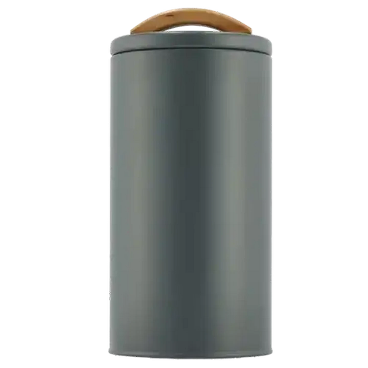 Image of Modern Large Wood Handle Canister 11.3 x 23.7cm