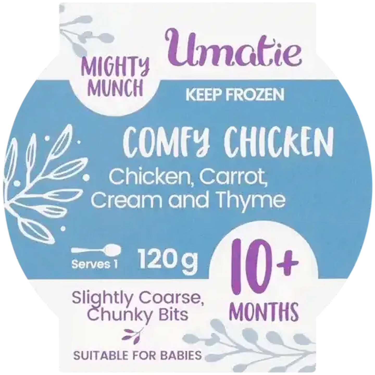 Image of Umatie Mighty Munch Comfy Chicken Frozen 10 Months + Baby Food 120g