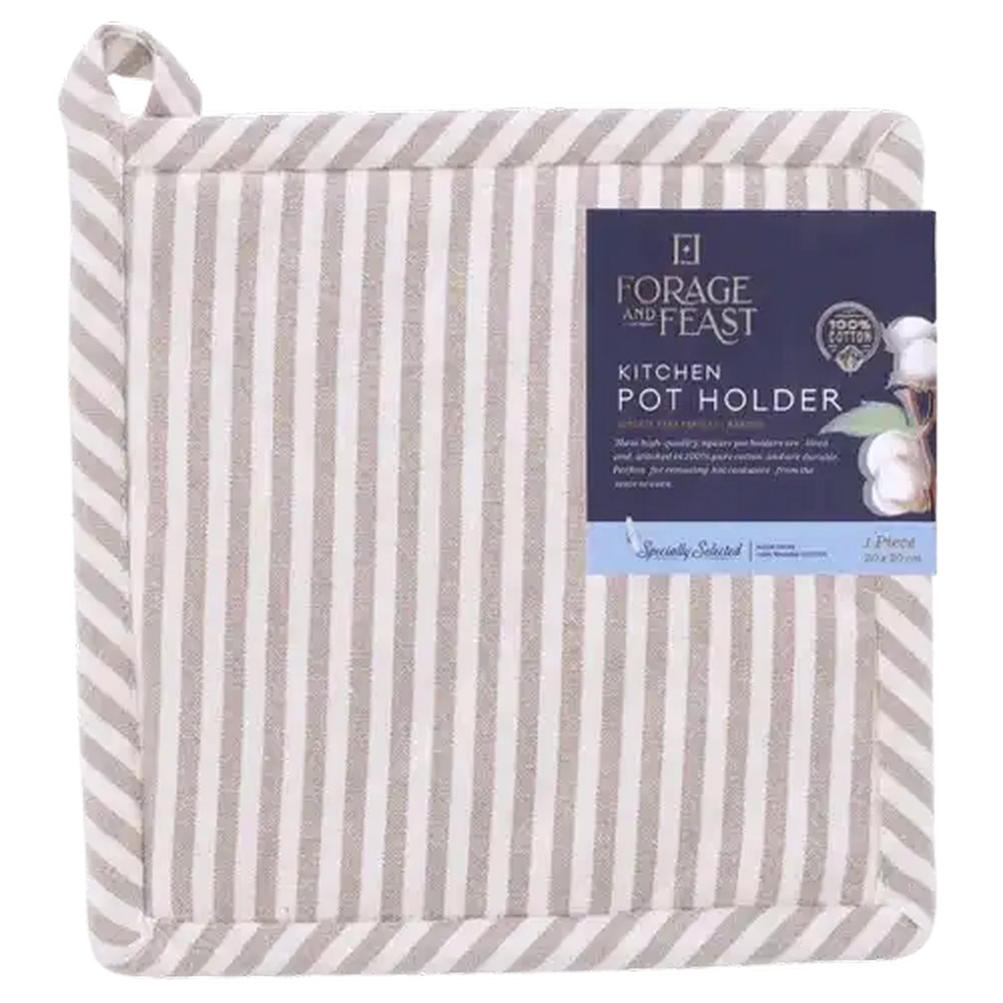 Image of Forage and Feast Stone Adoro Kitchen Pot Holder 1 Piece 20 x 20cm