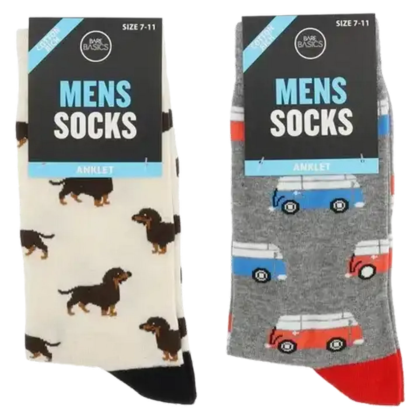Image of Bare Basics Men's Advanced Ultra Fashion Anklet Socks Size 7-11 (Design May Vary)