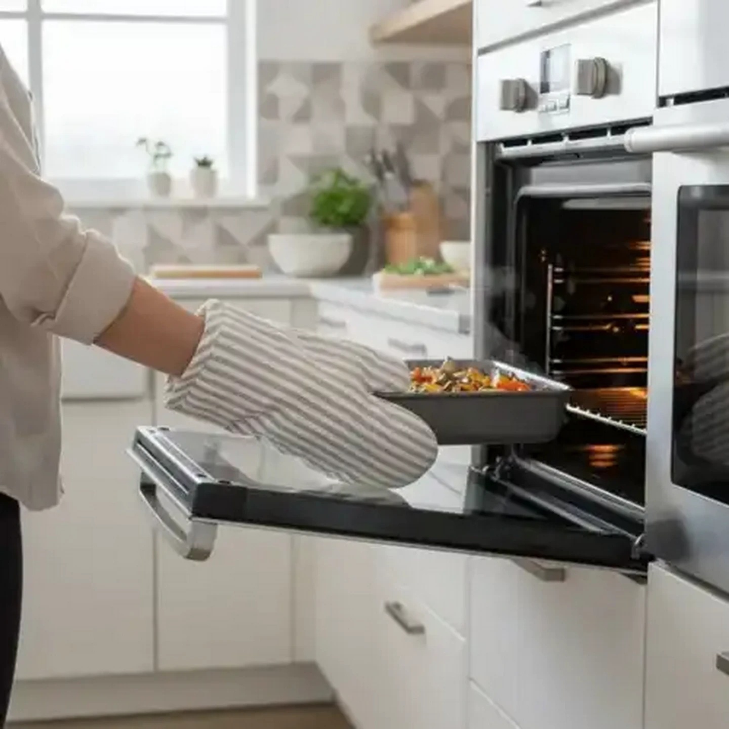 Image of Forage and Feast Stone Adoro Kitchen Oven Glove 16 x 32cm 1 Piece