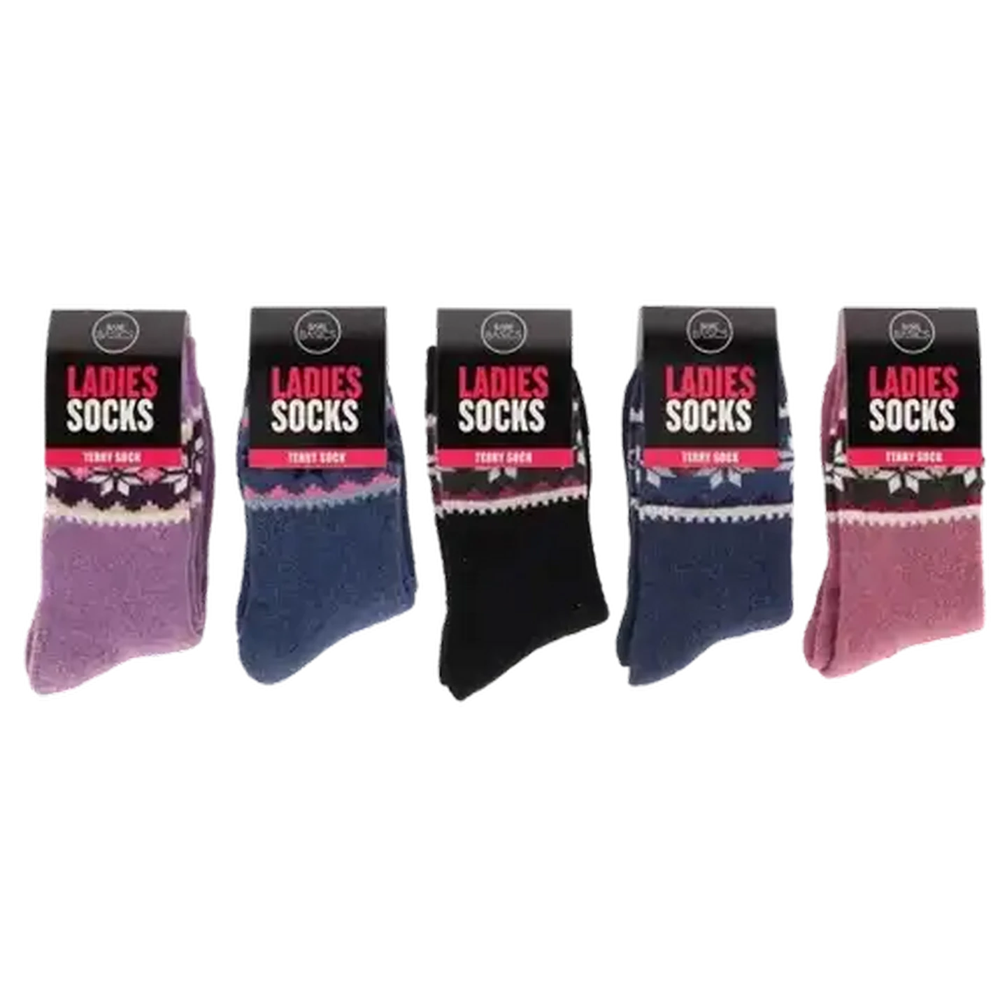 Image of Bare Basics Ladies Terry Winter Socks 4-7 (Colour May Vary)