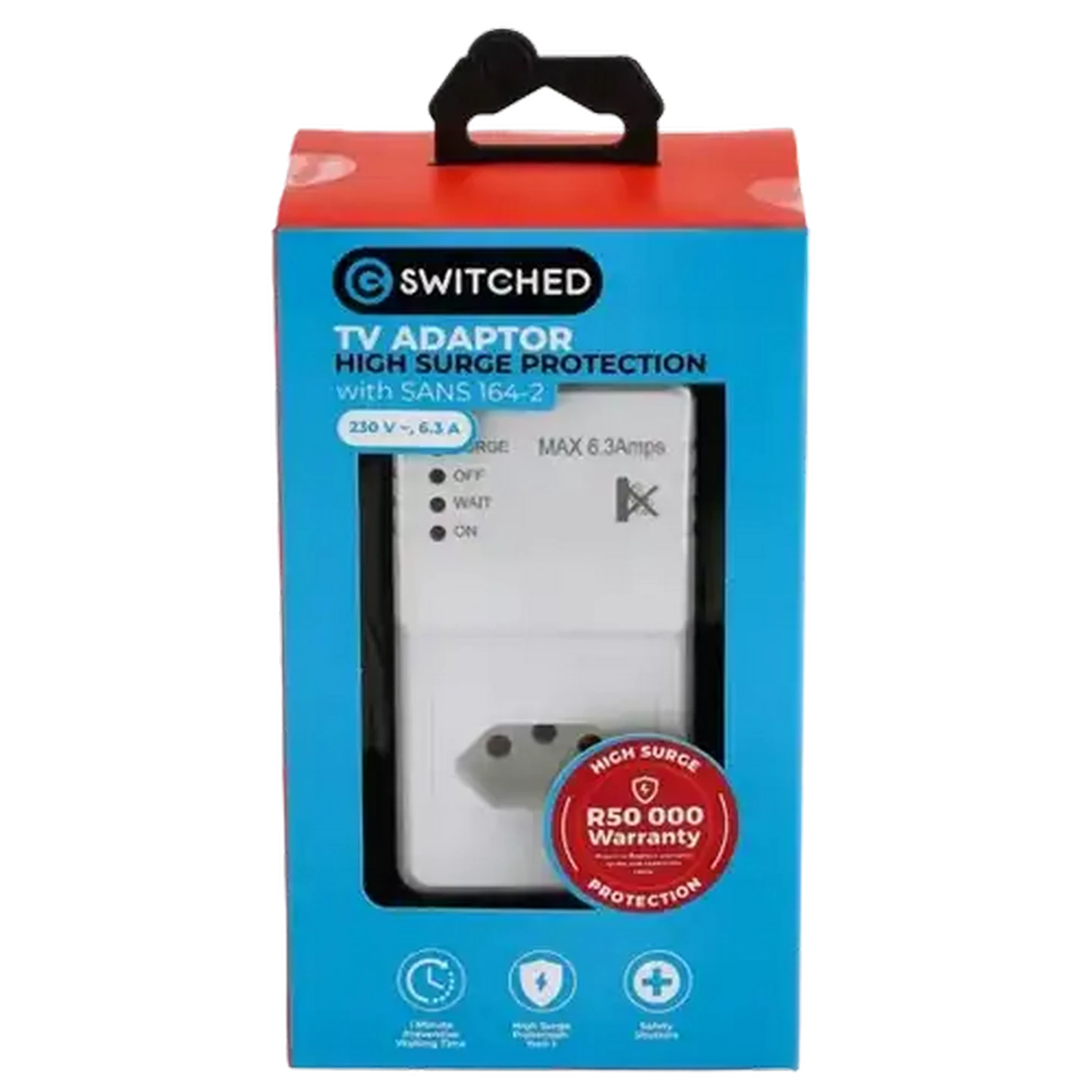 Image of Switched TV Adaptor High Surge Protection 16A/260V