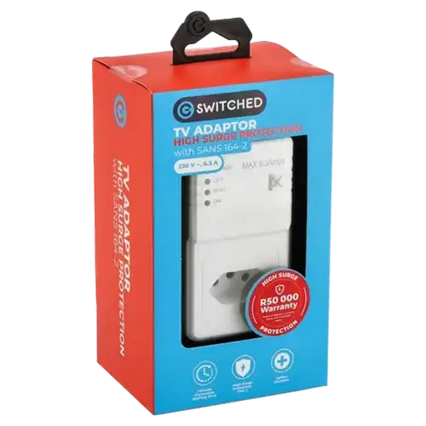 Image of Switched TV Adaptor High Surge Protection 16A/260V