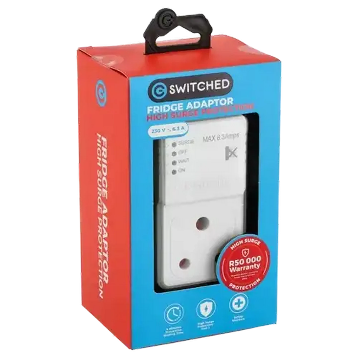 Image of Switched Fridge Adaptor High Surge Protection 16A/260V