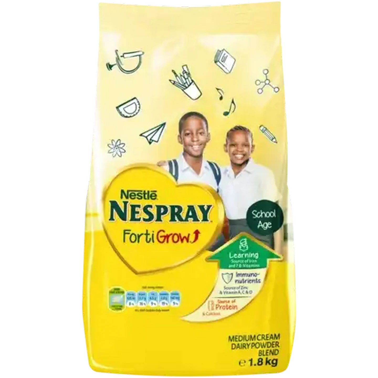 Image of Nestlé Nespray FortiGrow Medium Cream Dairy Powder Blend 1.8kg