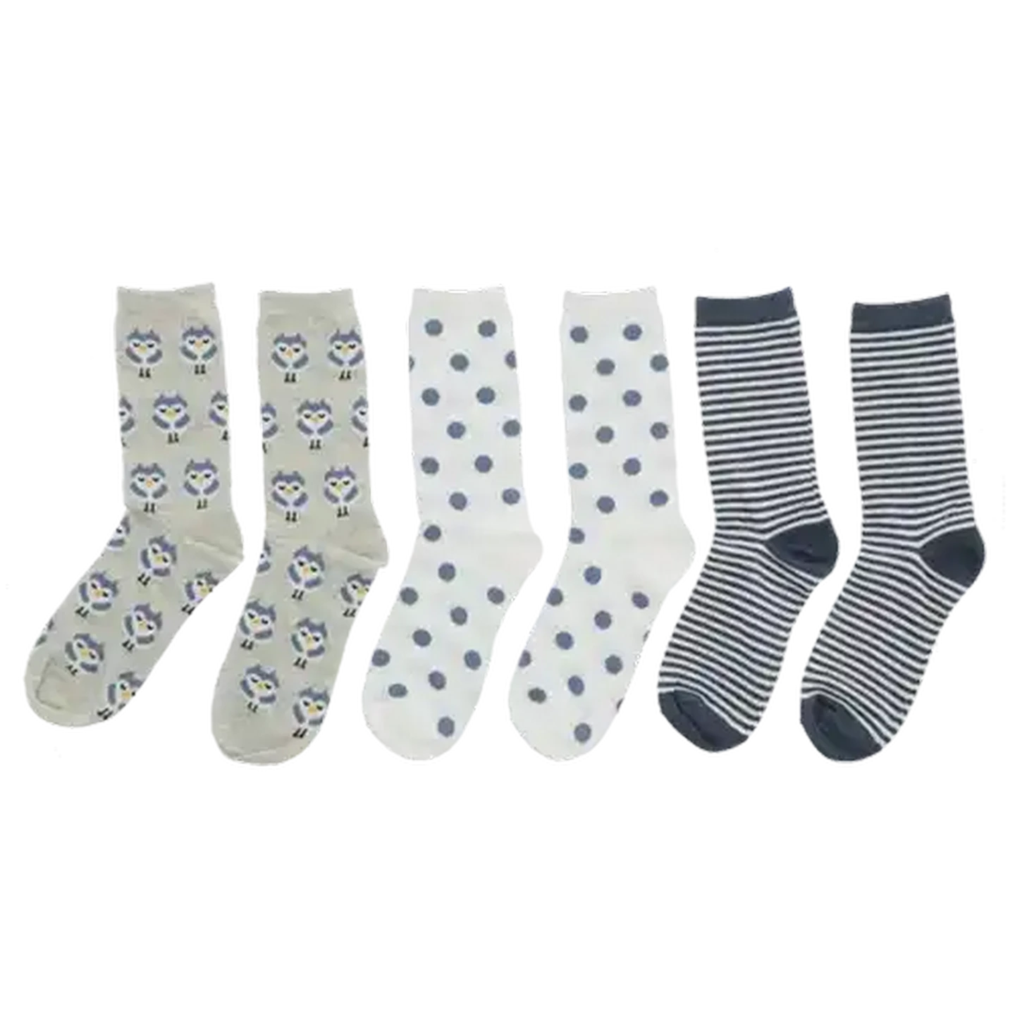 Image of Bare Basics Ladies Printed Anklet Socks Size 4-7 3-Pack