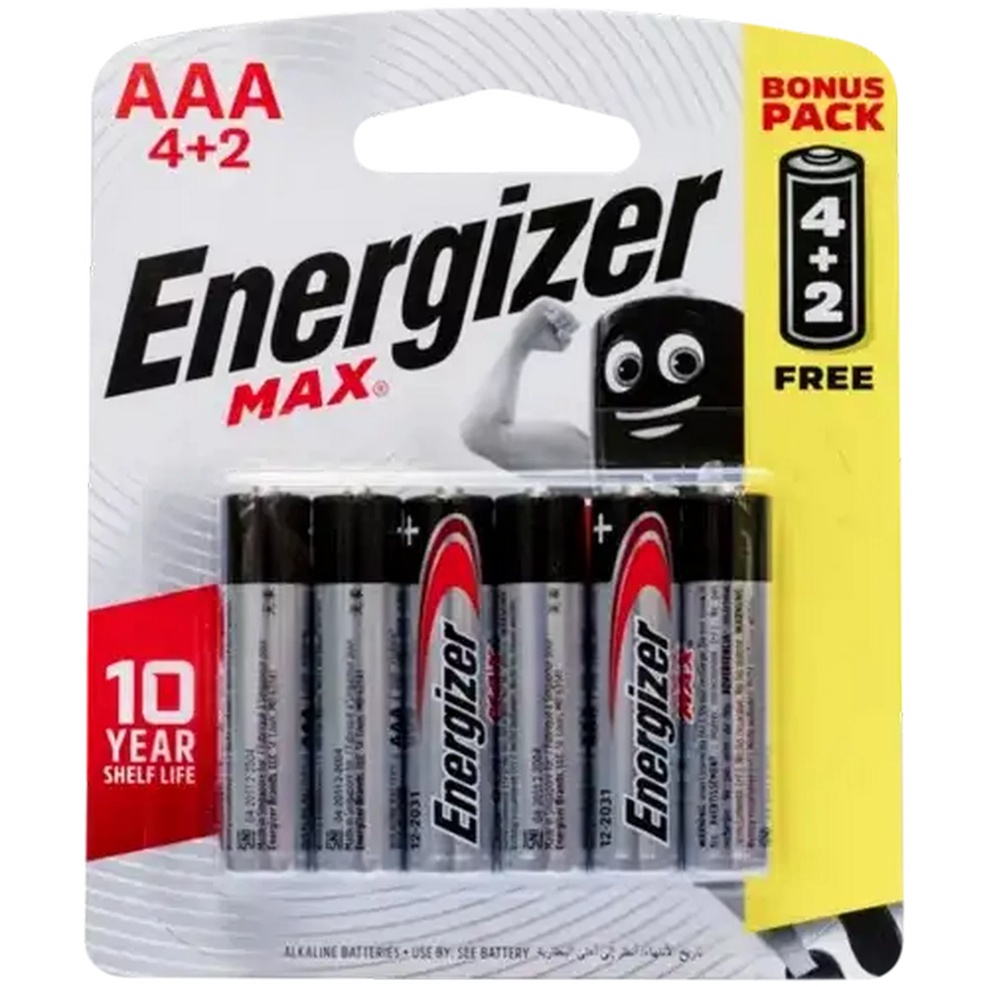 Image of Energizer Max AAA Batteries 4 + 2 Free Bonus-Pack