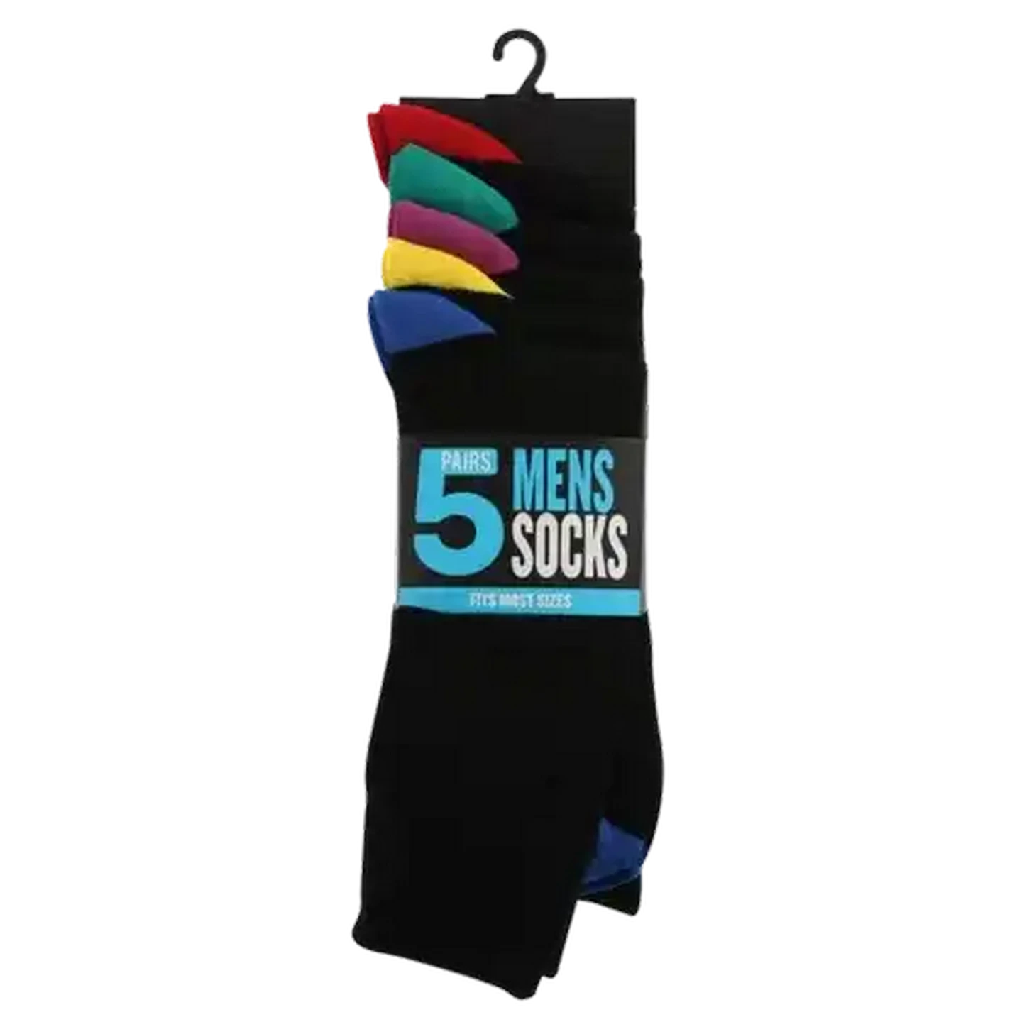 Image of Bare Basics Fancy Black Mens Socks 5-Pack