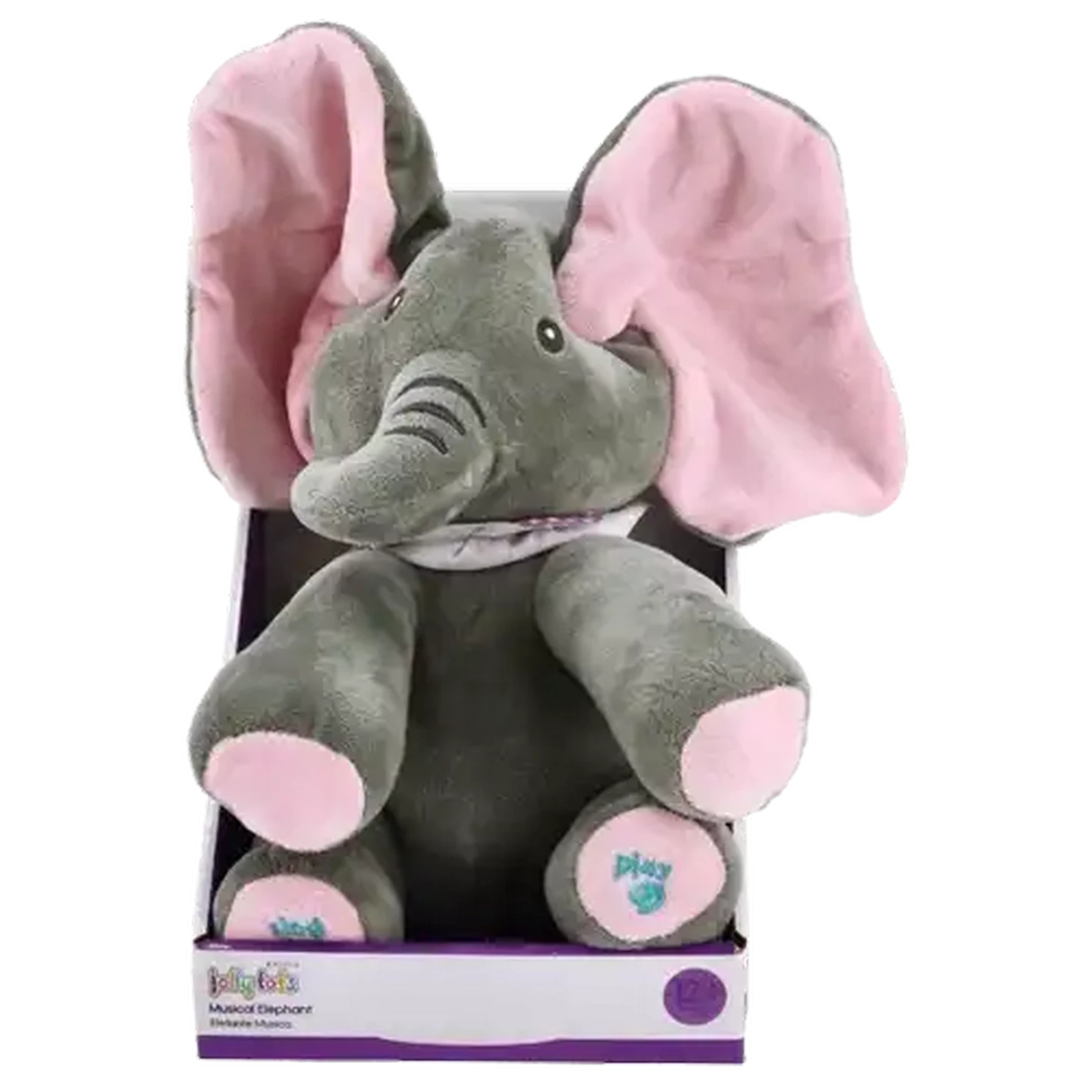 Image of Jolly Tots Pink Musical Elephant 12 Months+