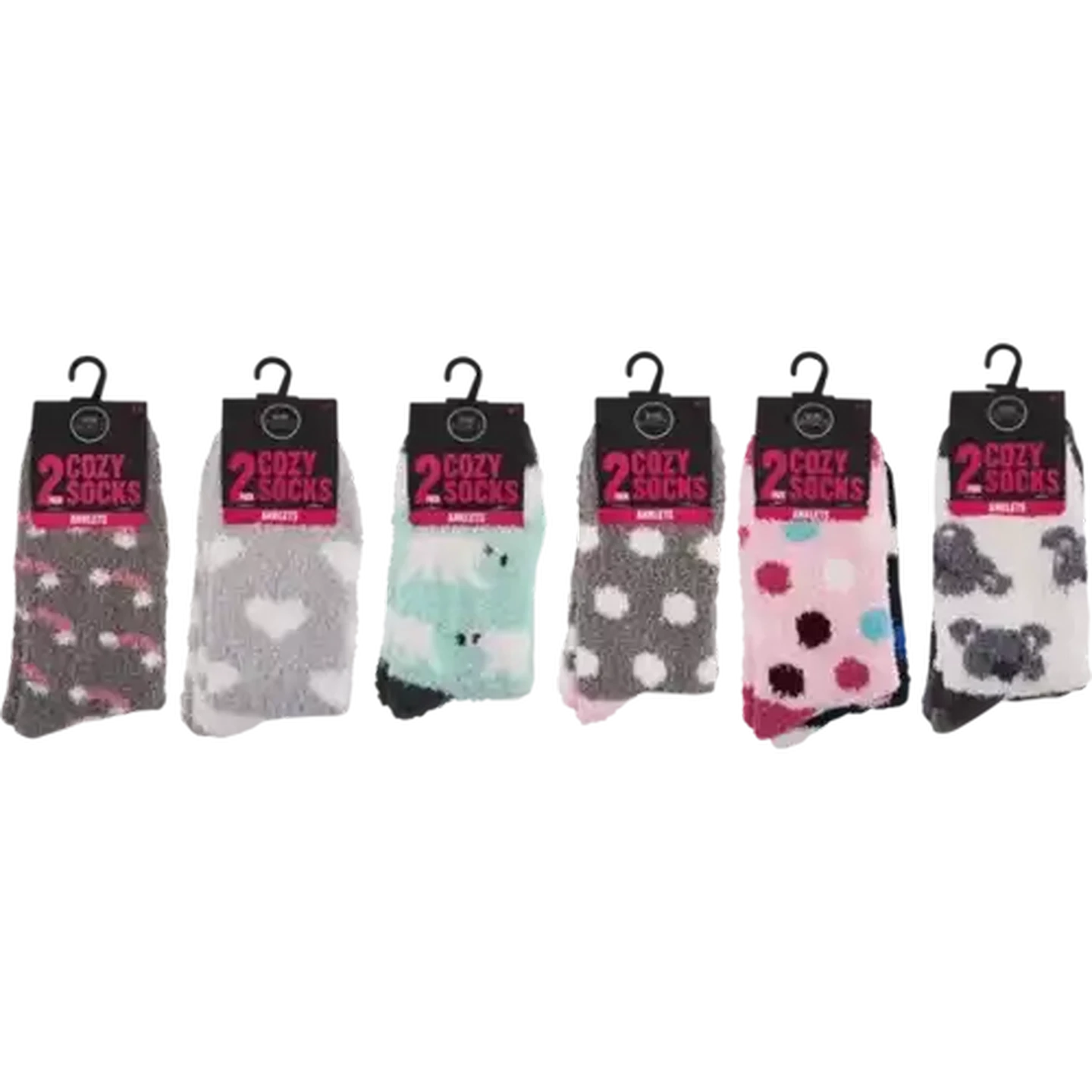 Image of Bare Basics Ladies Cozy Anklet Socks One Size 2-Pack (Colour May Vary)