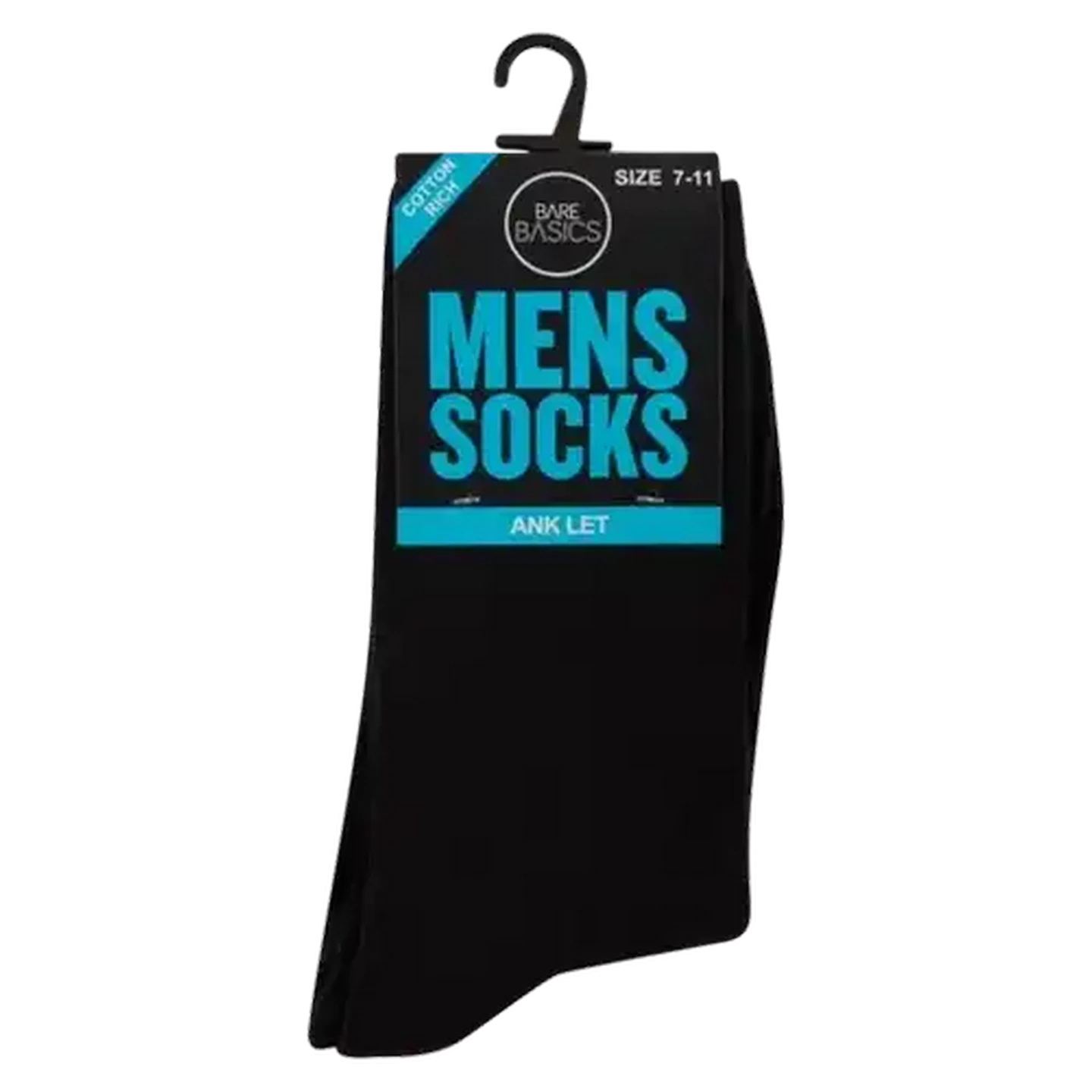 Image of Bare Basics Mens Anklet Socks Size 7-11 (Assorted Sizes - Single Pair)