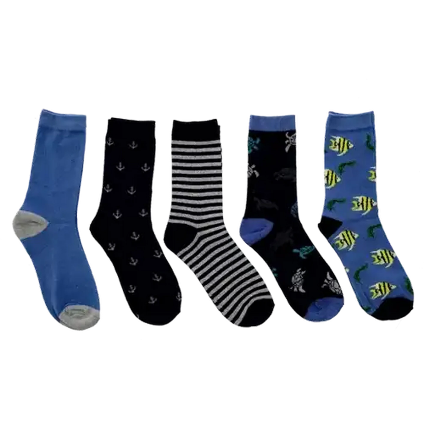 Image of Bare Basics Mens Winter Anklet Printed Socks 5-Pack Size 7-11