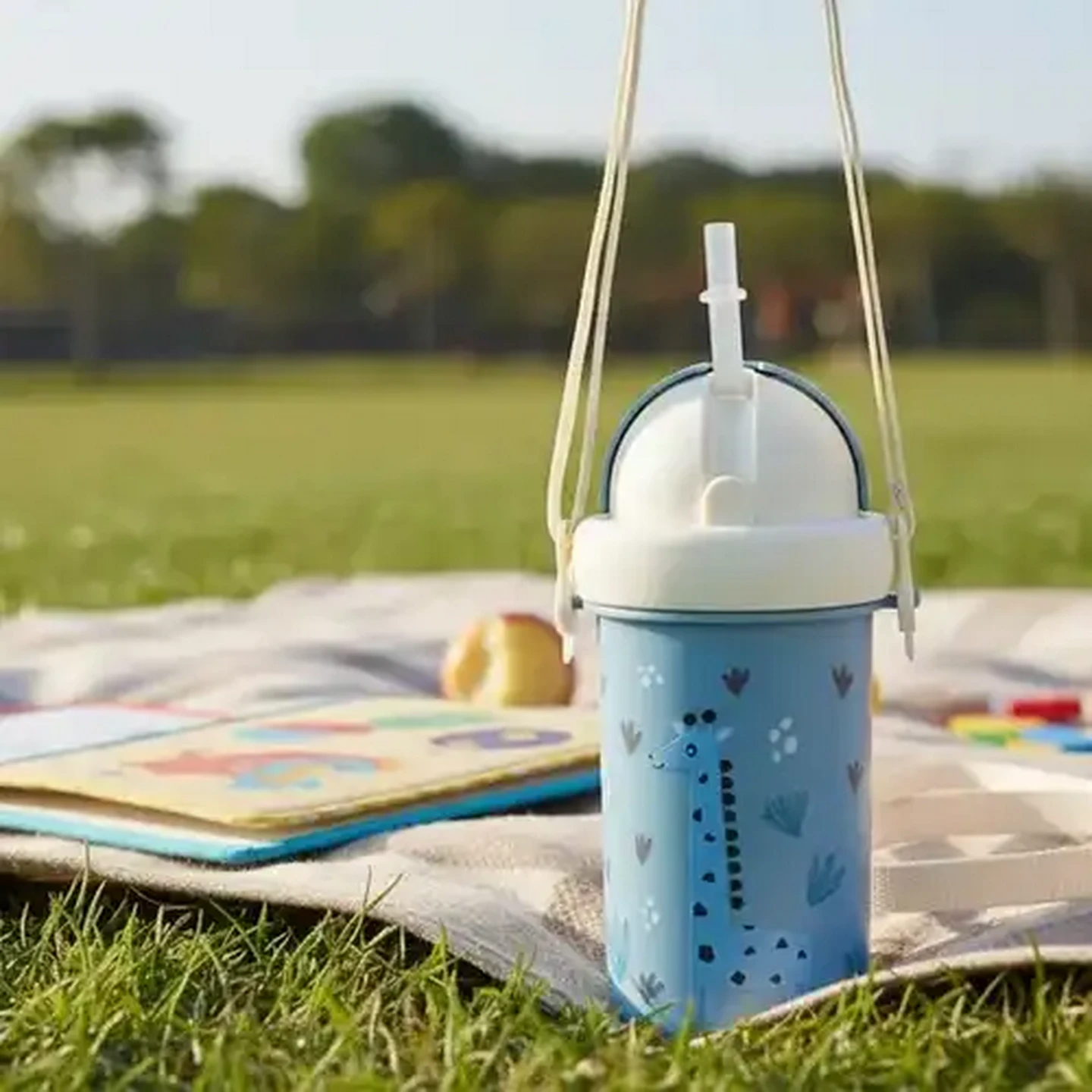 Image of Jolly Tots Straw Sipper with Shoulder Strap 330ml 9 Months + (Design May Vary)