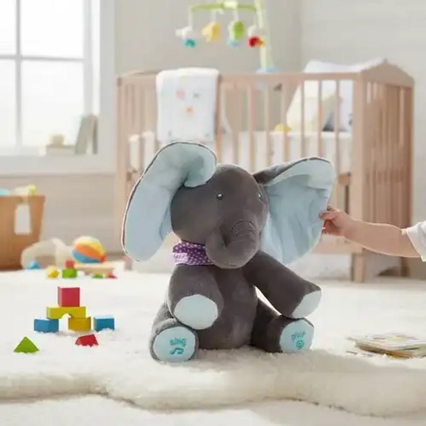 Image of Jolly Tots Blue Musical Elephant 12 Months+