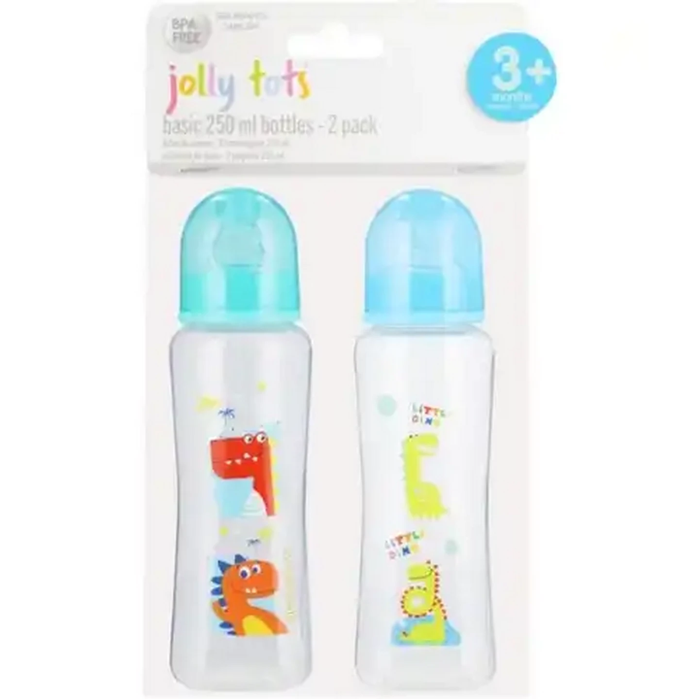 Image of Jolly Tots Basic Baby Bottles 250ml 2-Pack
